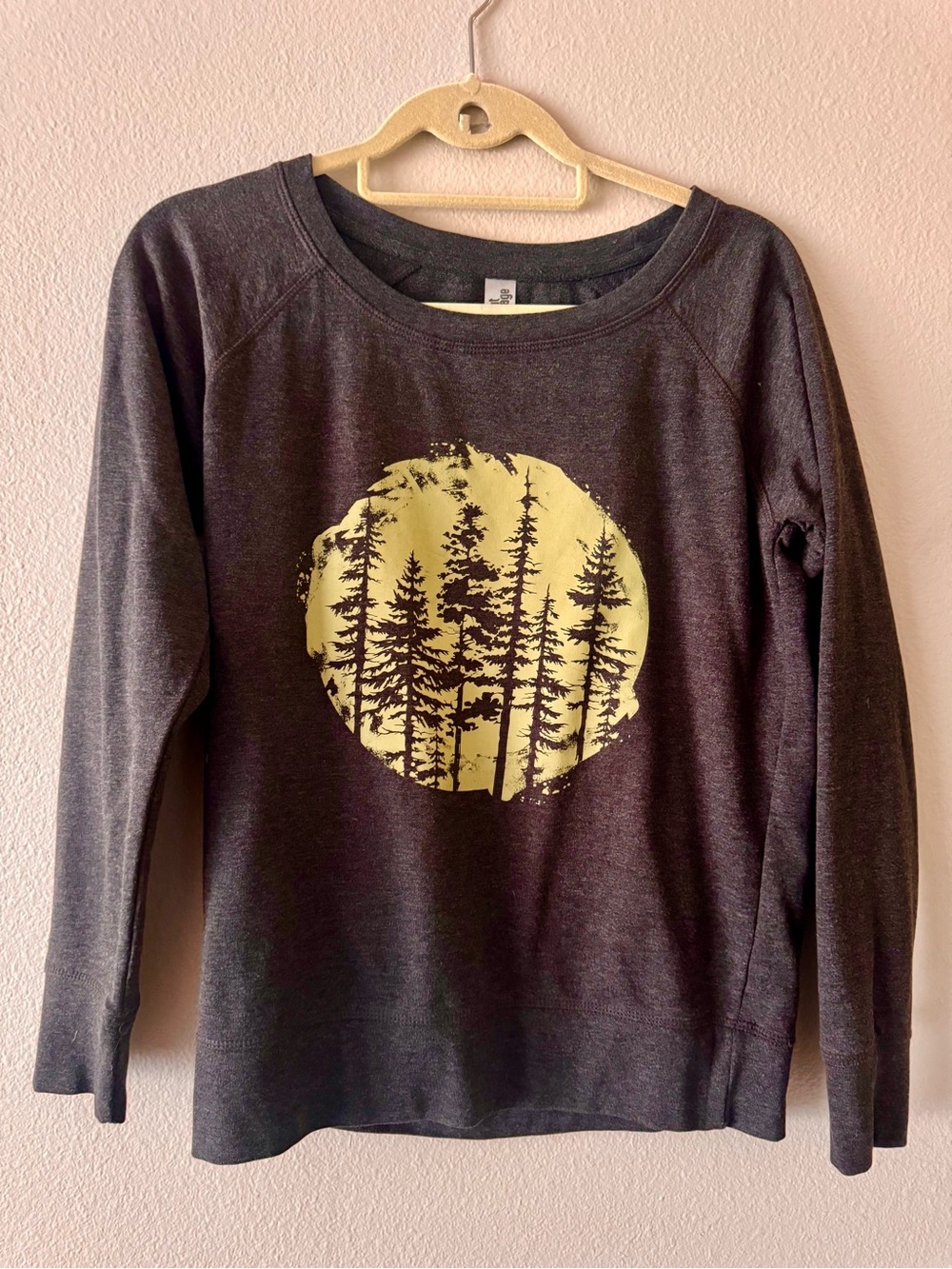 Dark Gray shirt with Green Tree Graphic